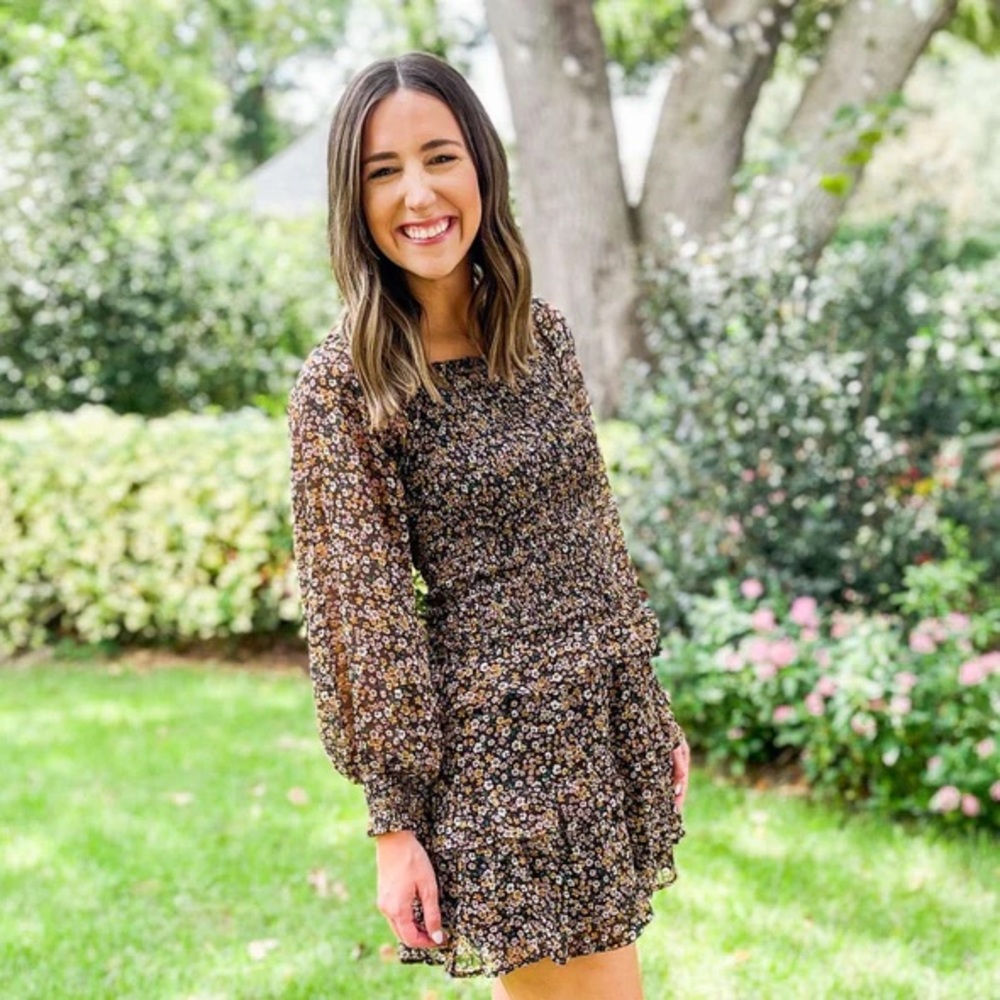 Sade & Sage Floral Ruffle Mini Skirt